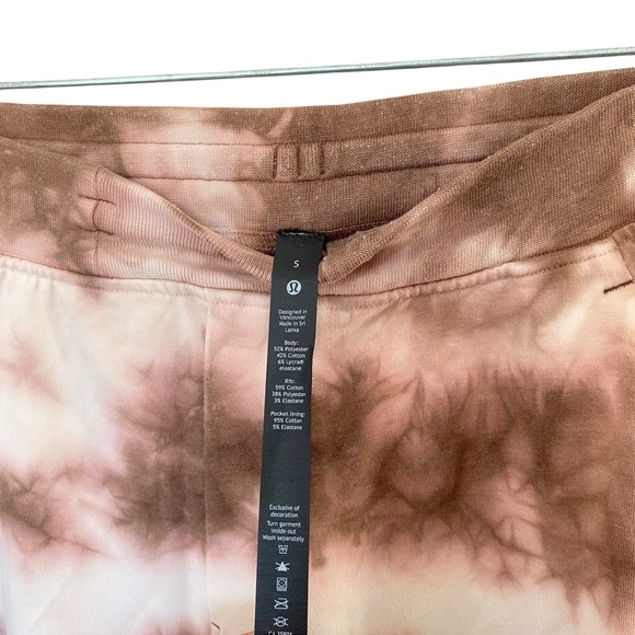 Lululemon City Sweat Tie Dye Brown White Jogger Sweatpants Mens Small - Picture 2 of 6